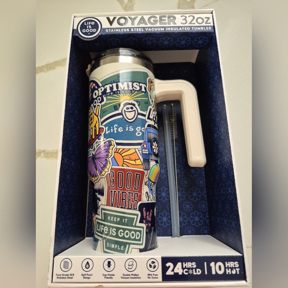 Life Is Good Stainless Steel Waterbottle 32 oz.